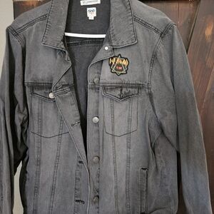 Junk Food Clothing Black Denim Jacket